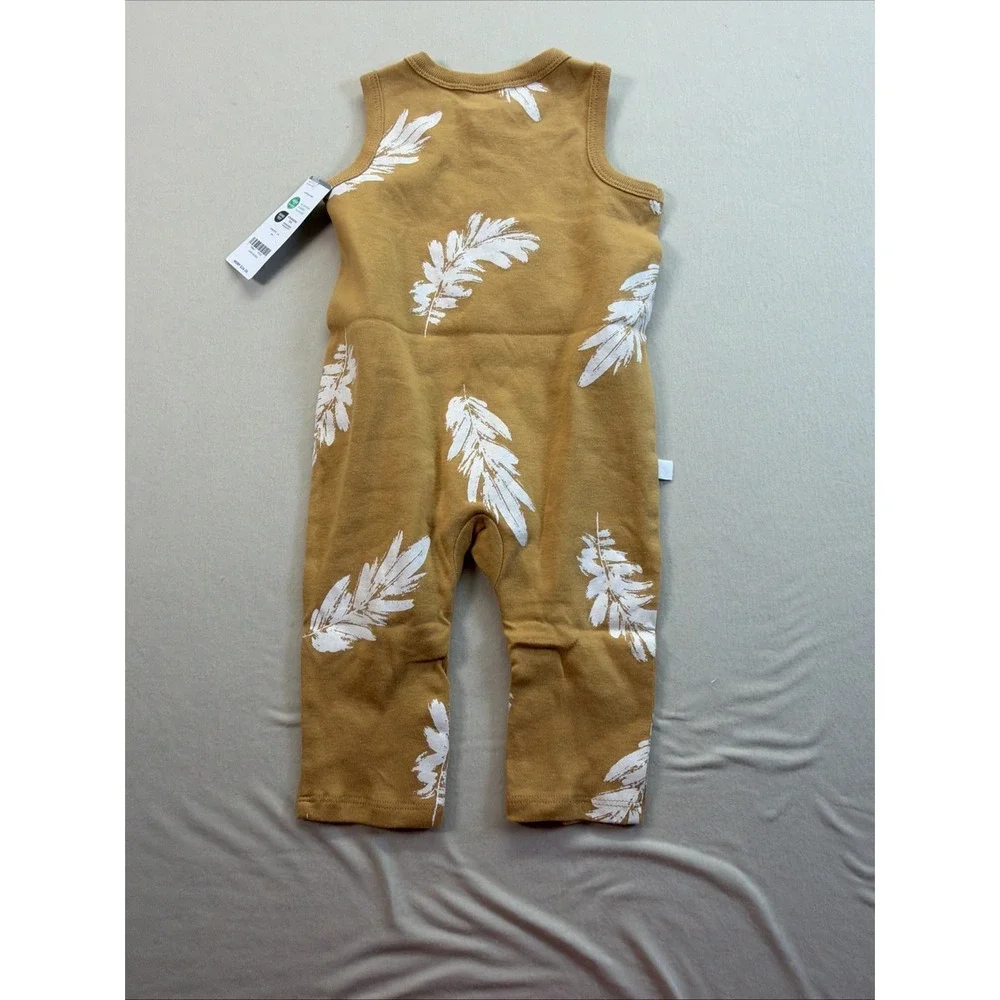 Carter's Baby's Soft Feather Jumpsuit Ochre Size 6M NWT